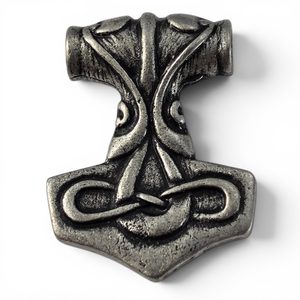 VIKINGSKÝ PŘÍVĚŠEK THOROVO KLADIVO, TÓR, STAROSTŘÍBRO - VIKINGSKÉ AMULETY - ŠPERKY