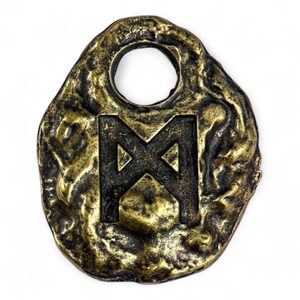 MANNAZ - RUNOVÝ AMULET, ZINEK STAROMOSAZ - RUNY - ŠPERKY