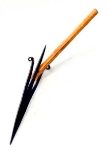 STŘEDOVĚKÝ DRŽÁK NA TŘÍSKY - SVÍCNY, KOVANÉ - KOVÁŘSTVÍ A MINCE