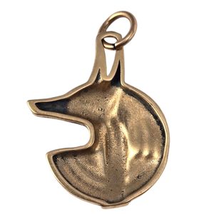 ANUBIS, EGYPTSKÝ BŮH, TALISMAN, BRONZ - PŘÍVĚSKY - ŠPERKY
