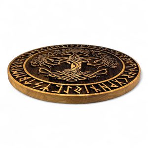 STROM RUNY NÁSTĚNNÁ DEKORACE 45CM DUB PÁLENÝ - DŘEVĚNÉ OBRAZY - HOME DECOR