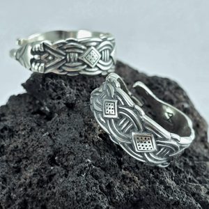 VIKINSKÝ STŘÍBRNÝ PRSTEN NASTAVITELNÝ, BORRE STYL, AG 925 - PRSTENY - STŘÍBRNÉ ŠPERKY