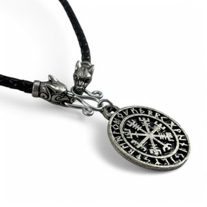 VEGVÍSIR, BOLO - KOMPLET, ZINEK, STAROSTŘÍBRO - VIKINGSKÉ AMULETY - ŠPERKY