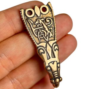 SPÍNACÍ HÁČEK NA ODĚV, ANGLIE, 9. STOLETÍ, BRONZ - BROŽE A KNOFLÍKY - ŠPERKY