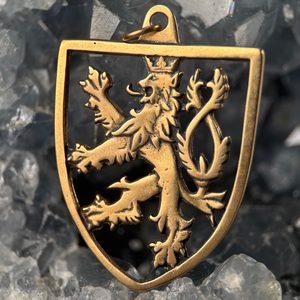 ČESKÝ LEV - BOHEMIA, BRONZOVÝ PŘÍVĚŠEK - PŘÍVĚSKY - ŠPERKY