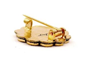 MEROVEJSKÁ RŮŽICOVÁ BROŽ, BRONZ - BROŽE A KNOFLÍKY - ŠPERKY