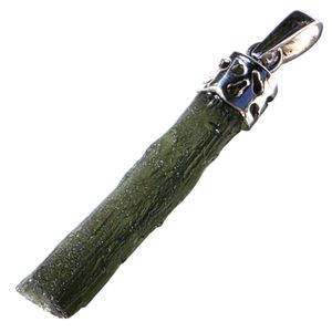 Sterling Silver Pendant with Moldavite, Ag 925