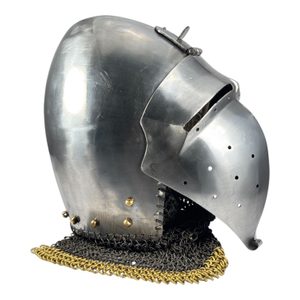 HENRY, NĚMECKÝ BASCINET KLAPPVISOR, STŘEDOVĚKÁ PŘILBA, 2 MM PLECH - STŘEDOVĚKÉ PŘILBY - ZBROJE