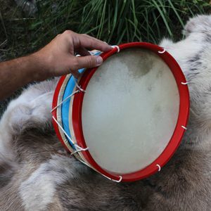 STŘEDOVĚKÝ BUBEN S PALIČKAMA - BUBNY - TÁBOŘENÍ A ŘEMESLA