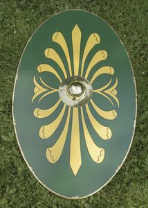 PARMA EQUESTRIS, ŘÍMSKÝ ŠTÍT POMOCNÉ KAVALÉRIE - ANTICKÉ ŠTÍTY - ZBROJE