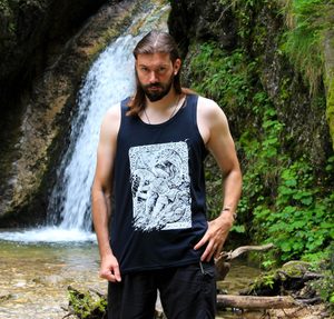 RAGNARÖK, SEVERSKÉ TÍLKO - ČERNOBÍLÉ - TÍLKA A TRIČKA BEZ RUKÁVŮ - MÓDA