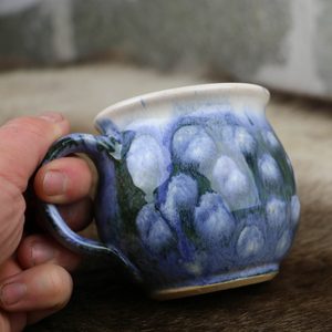 MODRÁ BAŇATÝ HRNEK 0,35 L - HISTORICKÁ KERAMIKA - STOLOVÁNÍ