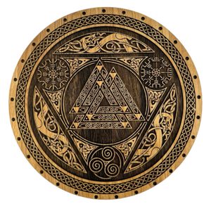 VALKNUT, DŘEVĚNÝ NÁSTĚNNÝ OBRAZ 32CM - DŘEVĚNÉ OBRAZY - HOME DECOR
