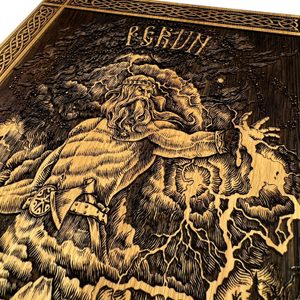 PERUN NÁSTĚNNÁ DEKORACE, DŘEVO - DŘEVĚNÉ OBRAZY - HOME DECOR