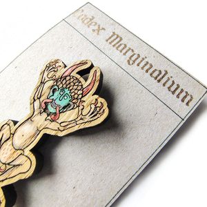 STŘEDOVĚKÝ PIN ANIMUS CODICIS - STŘEDOVĚKÉ POUTNICKÉ ODZNAKY - ŠPERKY