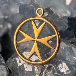TEMPLÁŘSKÝ KŘÍŽ, PŘÍVĚŠEK, BRONZ - PŘÍVĚSKY - ŠPERKY