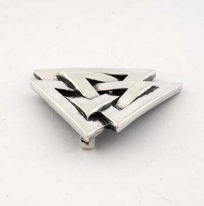 VALKNUT, STŘÍBRNÝ VIKINSKÝ STŘÍBRNÝ PŘÍVĚSEK, AG 925 - PŘÍVĚSKY - STŘÍBRNÉ ŠPERKY