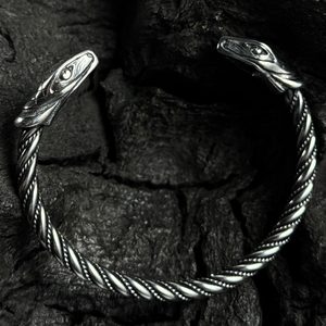 JÖRMUNGANDR, VIKINGSKÝ HAD, STŘÍBRNÝ NÁRAMEK, AG 925 - NÁRAMKY - STŘÍBRNÉ ŠPERKY