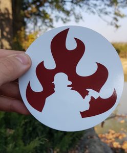 POŽÁRNÍK, SAMOLEPKA NA AUTO - SAMOLEPKY - HRY A KNIHY