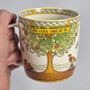 PORCELÁNOVÝ KELTSKÝ HRNEK, STROM ŽIVOTA - UŽITNÁ KERAMIKA - STOLOVÁNÍ