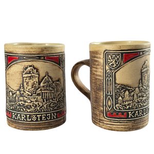 HRAD KARLŠTEJN, KERAMICKÝ HRNEK - UŽITNÁ KERAMIKA - STOLOVÁNÍ