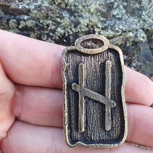HAGALAZ - RUNOVÝ AMULET ZINEK STAROMOSAZ - RUNY - ŠPERKY