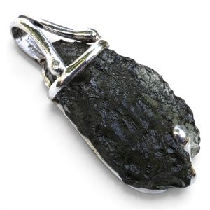 Silberanhänger mit Moldavit, Silber 925
