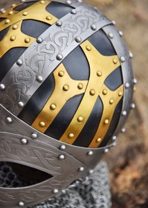 VIKINGSKÁ BRÝLOVÁ HELMA S KROUŽKOVÝM LÍMCEM - VIKINSKÉ PŘILBY - ZBROJE