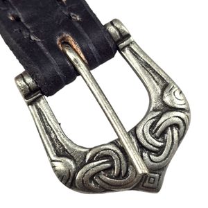 KOŽENÝ VIKINGSKÝ OPASEK BORRE, ČERNÝ - OPASKY Z KŮŽE - SEDLÁŘSTVÍ