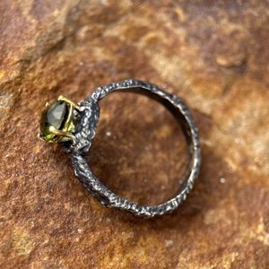 KRUMAU, VLTAVÍN, STŘÍBRNÝ PRSTEN, AG 925/1000 - PRSTENY - STŘÍBRNÉ ŠPERKY