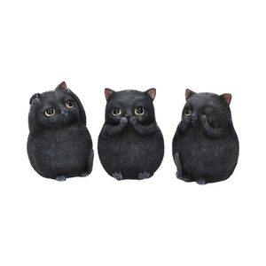 KOČKY NEVIDÍM, NEMLUVÍM, NESLYŠÍM 3 KUSY - FIGURKY - HOME DECOR