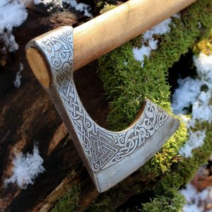 VALKNUT LEPTANÁ VIKINGSKÁ SEKYRKA - SEKERY - ZBRANĚ