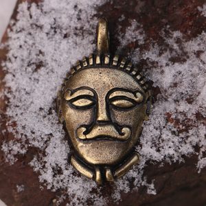 KELTSKÁ HLAVA, MŠECKÉ ŽEHROVICE, PŘÍVĚŠEK, ZINEK, STAROMOSAZ - VŠECHNY AMULETY, VLASTNÍ VÝROBA - ŠPERKY