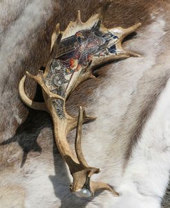 ODIN, VIKINSKÝ BŮH, RYTÝ PAROH - VÝROBKY Z PAROŽÍ - HOME DECOR