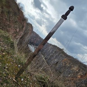 KELTSKÝ MEČ, BALLYKILMURRAY BOG, IRSKO, MLADŠÍ DOBA ŽELEZNÁ, LA TÉNE - STAROVĚKÉ MEČE - ZBRANĚ