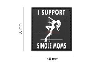 I SUPPORT SINGLE MUMS RUBBER PATCH NÁŠIVKA - NÁŠIVKY - MÓDA
