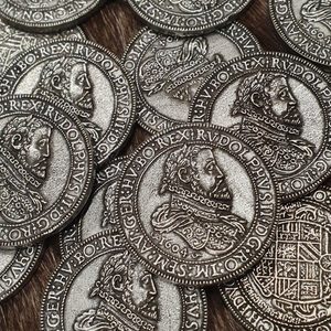 ČECHY, RUDOLF II, TOLAR, REPLIKA MINCE - ZINEK - STŘEDOVĚK AŽ RENESANCE, MINCE - KOVÁŘSTVÍ A MINCE