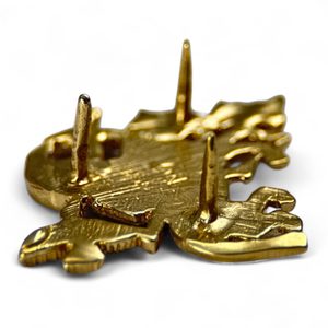 VENDEL, OZDOBNÝ NÝTEK NA OPASEK, MOSAZ - SPONY A KOVÁNÍ - SEDLÁŘSTVÍ