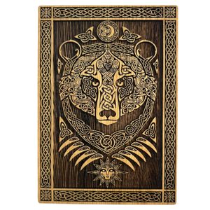 MEDVĚD - DŘEVĚNÝ NÁSTĚNNÝ OBRAZ 21X30CM - DŘEVĚNÉ OBRAZY - HOME DECOR