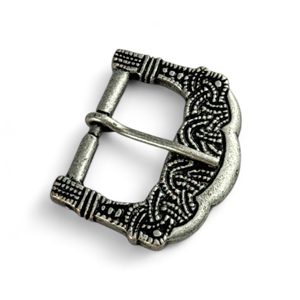 PŘEZKA NA OPASEK, GOKSTAD, NORSKO, STAROSTŘÍBRO, SLITINA ZINKU - OPASKOVÉ SPONY A KOVÁNÍ - MÓDA