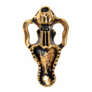 PŘÍVĚSEK VLČÍ LEBKA, BRONZ - PŘÍVĚSKY - ŠPERKY