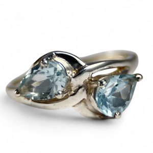 ORBITA, PRSTEN, MODRÝ TOPAZ, STŘÍBRO 925/1000 - PRSTENY - STŘÍBRNÉ ŠPERKY