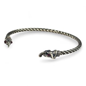 HUGINN A MUNINN, VIKINSKÝ STŘÍBRNÝ TORQUES, AG 925 - TORQUESY - STŘÍBRNÉ ŠPERKY