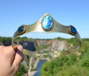 CARDIOLA - GOTICKÁ KORUNKA, MOSAZ, PAUA MUŠLE - KORUNKY - ŠPERKY