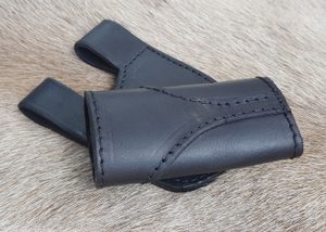 KOŽENÝ ZÁVĚS NA MEČ - ČERNÝ - PŘÍSLUŠENSTVÍ K MEČŮM - ZBRANĚ