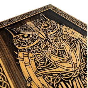 SOVA, DŘEVĚNÝ NÁSTĚNNÝ OBRAZ 21X30CM - DŘEVĚNÉ OBRAZY - HOME DECOR