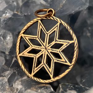 ALATYR - HVĚZDA RODA, SLOVANSKÝ PŘÍVĚŠEK, BRONZ - PŘÍVĚSKY - ŠPERKY