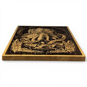 CTHULHU NÁSTĚNNÁ DEKORACE, DŘEVO 32X46CM - DŘEVĚNÉ OBRAZY - HOME DECOR