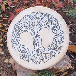 STROM ŽIVOTA ŠAMANSKÝ, RÁMOVÝ BUBEN - Ø 30 CM - BUBNY - TÁBOŘENÍ A ŘEMESLA