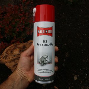 BALLISTOL H1 OLEJ PRO POTRAVINÁŘSKÝ PRŮMYSL, SPRAY 400 ML - PŘÍSLUŠENSTVÍ PRO MEČE, POCHVY{% if kategorie.adresa_nazvy[0] != zbozi.kategorie.nazev %} - MEČE, NOŽE, DÝKY, SEKERY, LUKY{% endif %}